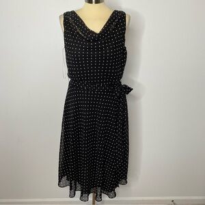 Lauren Ralph Lauren Black and White Polka Dot Dress